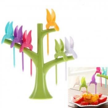 Fruit Forks Tree Shaped Stand With Toothpick - Miscellaneous Household  - Best Price in Pakistan - HitShop.pk